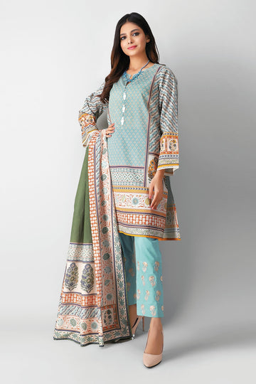 Khaadi B210217 Blue Summer Lawn 2021